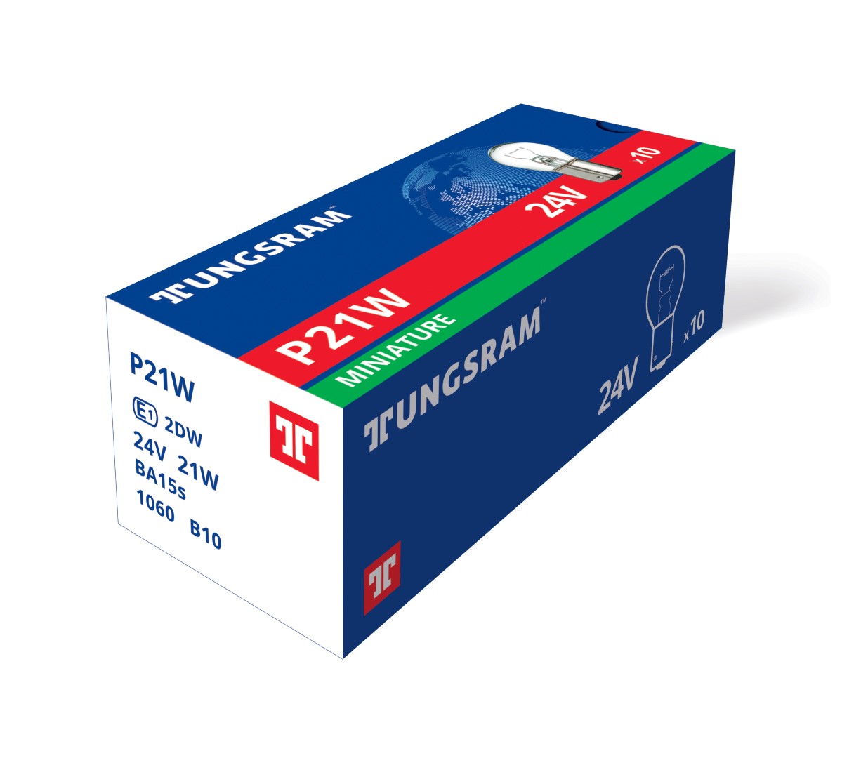 spuldze 24V P21W BA15S, 10gab