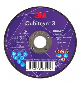 3M Cubitron  3 cut off wheel 125x1mm