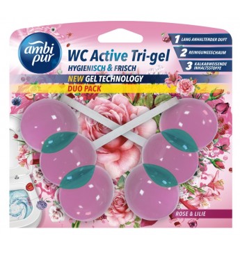 ~AMBI PUR Gēla WC bloks Rose & Lily 2x45 g