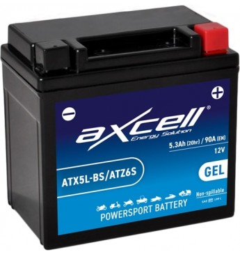 AXCELL GEL 5Ah 90A -/+ 12V 113x70x105mm