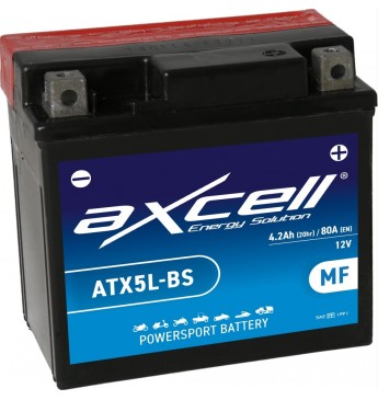 AXCELL MF BATTERY-ATX5L-BS, With Acid