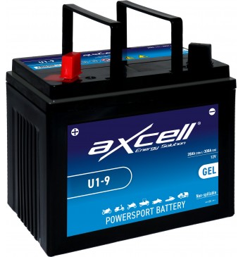 Axcell Garden GEL 28Ah 300A +/- 12V akumuliatorius 195x125x176mm  