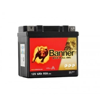 Banner 6Ah Bike Bull GEL 12V 95A akumuliatorius 114x71x106mm  