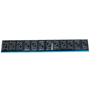 Līmējošie atsvari, epoxy polyester co., ALU 12x5g, Black, 50 pcs