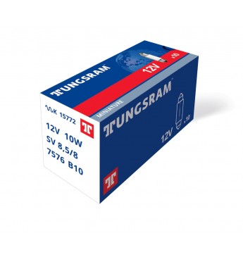 ~GE auto spuldze 12V 10W SV8,5-8 40mm, DIN72601K, kārbā 10